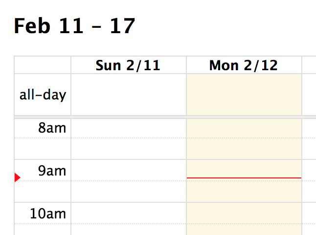 agenda view now-indicator