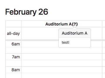 Screenshot: Using resourceRender with a popover in vertical-resource-view